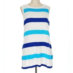 Chicos Zenergy NEW Stripe Sweater Alabaster Tank Dress Size 2 NWT